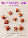 Jasper Merkaba Pendant- Copper Warpped
