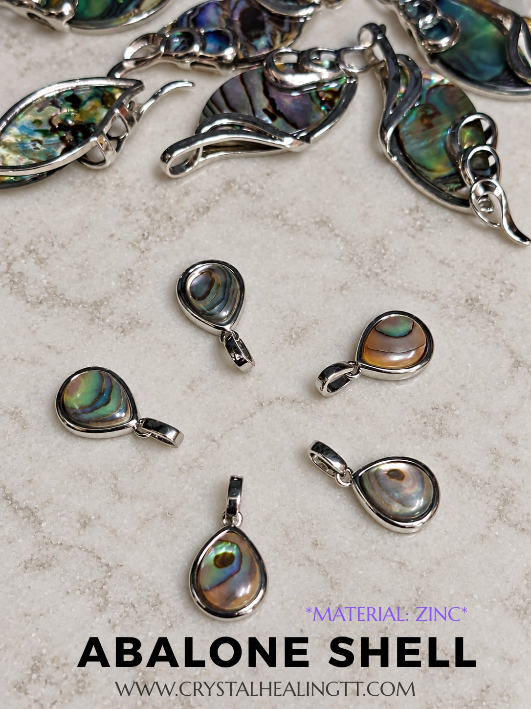 Abalone Shell Pendant- Zinc