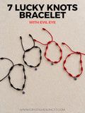 7 Lucky Knots With Evil Eye Bracelet