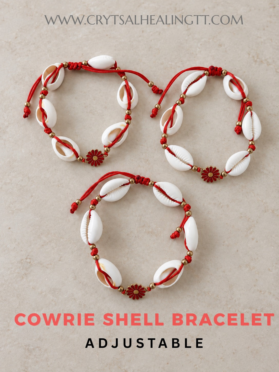 Adjustable Cowrie Shell Bracelet