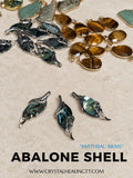 Abalone Shell Pendant- Brass