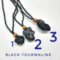 Adjustable Black Tourmaline Necklace - 19 Inches Long
