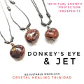 Adjustable Donkey's Eye And Jet Necklace