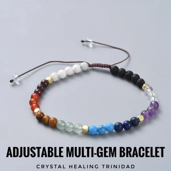 Adjustable Multi-Gem Bracelet