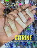 Adjustable Pull String Citrine Necklace