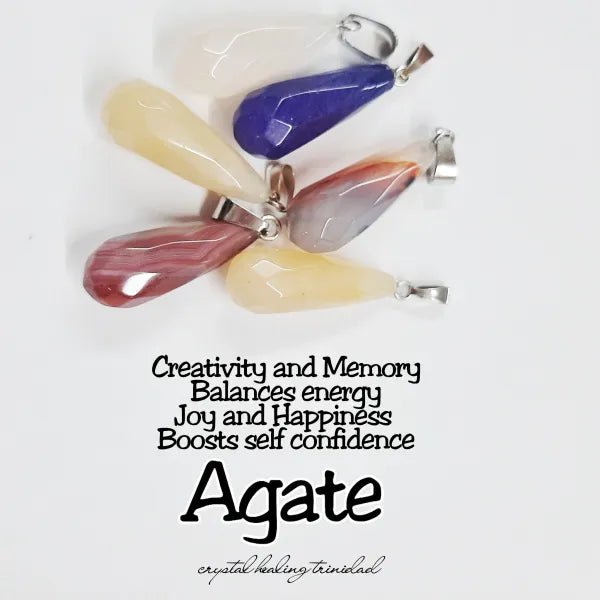 Agate -Drop Pendant