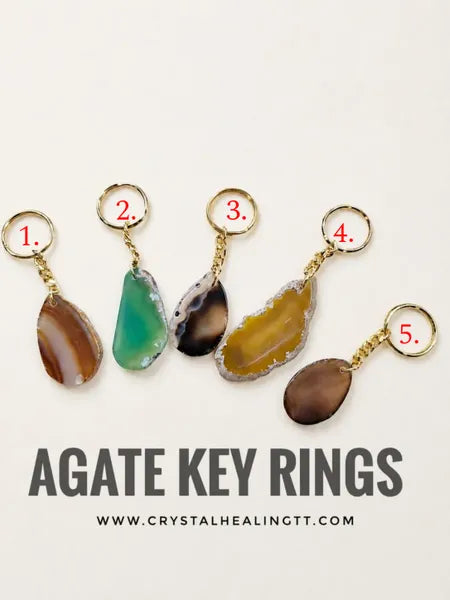 Agate Key Rings