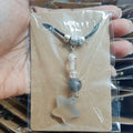 Agate and clear quartz