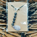 Agate and synthetic black turquoise
