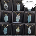 Amazonite Pendant And Necklace - Stainless Steel