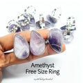 Amethsyt- Chunky Free Size Ring