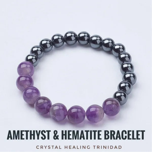 Amethyst And Hematite Bracelet