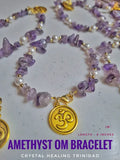 Amethyst Bracelet - Om Charm