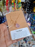 Amethyst Necklace-Brass