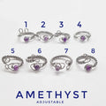 Amethyst Ring - (Stainless Steel)