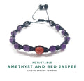 Amethyst & Red Jasper Adjustable (8mm & 7mm)