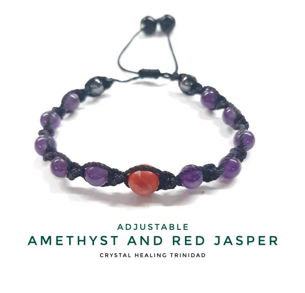 Amethyst & Red Jasper Adjustable (8mm & 7mm)