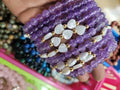 Amethyst and Mother Of Pearl - Stretch Bracelet