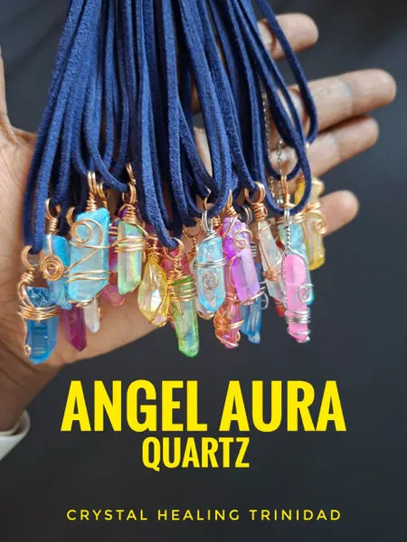 Angel Aura Quartz Necklace