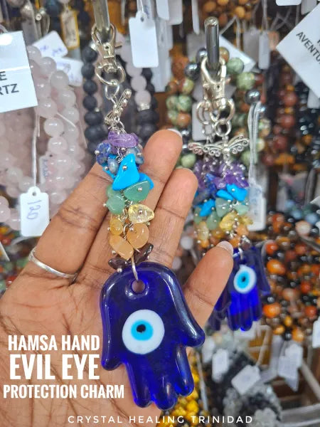 Chakra Crystal, Hamsa Hand, Evil Eye Protection