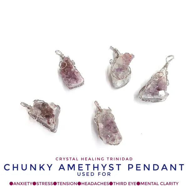 Chunky Amethyst Pendants