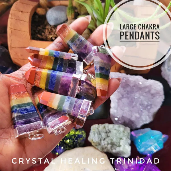 Chunky Chakra Pendants - App 1.75 inches long