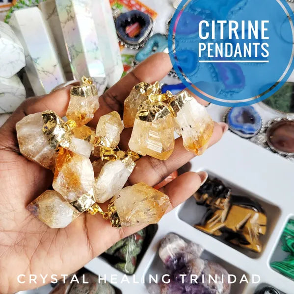Chunky Citrine Pendants