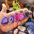 Chunky Druzy Agate Pendants