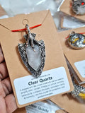 Clear Quartz Dragon Claw Pendant