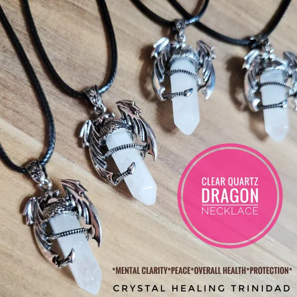 Clear Quartz Dragon Necklace