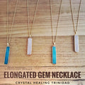 Elongated Gem Necklace