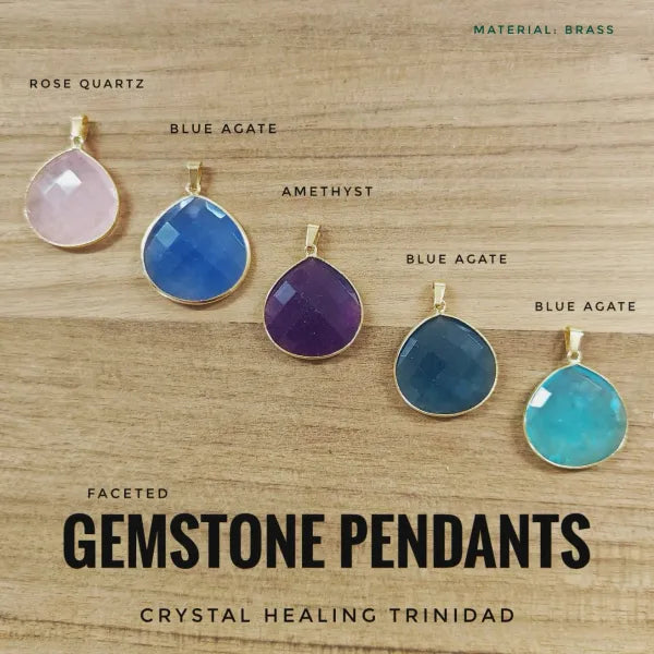 Faceted Gemstone Pendants