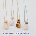 Gem Bottle Necklaces - 11 Inches Long