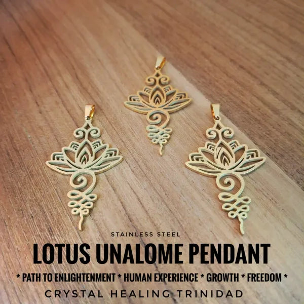 Gold Unalome Pendant - Stainless Steel