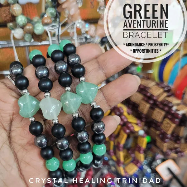 Green Aventura With Hematite Bracelet