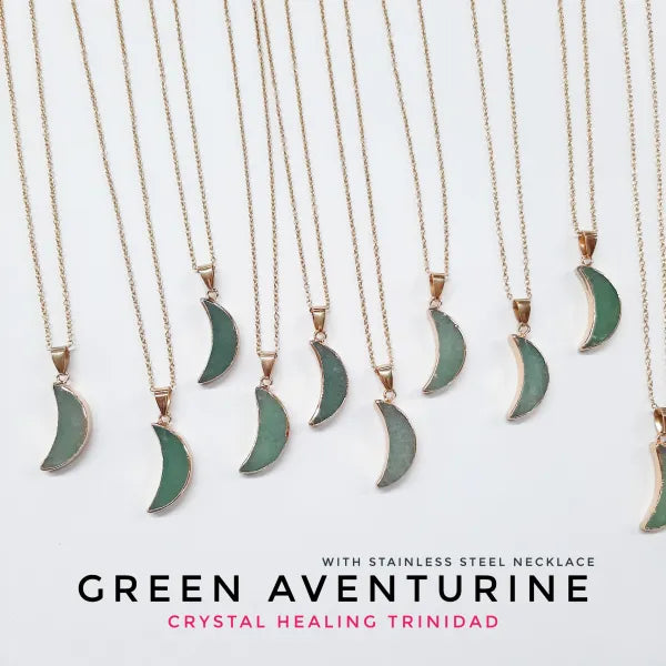 Green Aventurine Moon Necklace