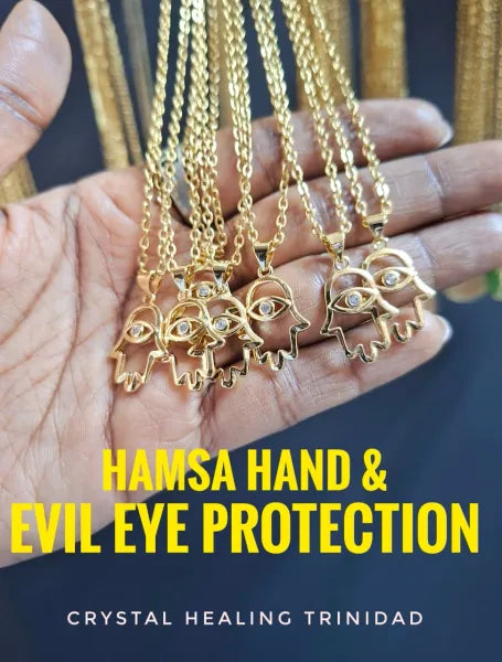 Hamsa Hand and Evil Eye Necklace