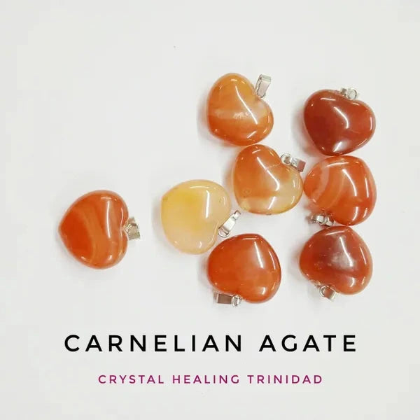 Heart Carnelian Agate Pendant
