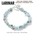 Larimar Chip Style Bracelet