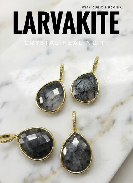 Larvakite Pendants