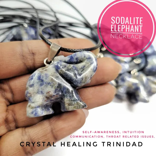 Lucky Elephant Soldalite Necklace