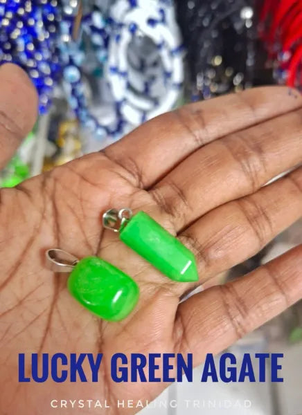 Lucky Green Agate Pendant