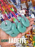Lucky Jadeite- 1.5 inches Diameter
