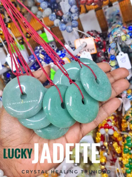 Lucky Jadeite- 1.5 inches Diameter