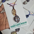 Macrame Black Agate & Citrine
