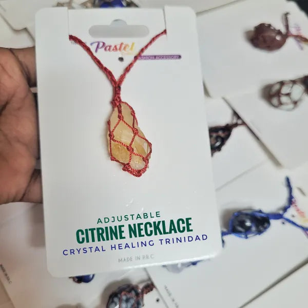 Macrame Citrine Necklace