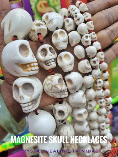 Magnesite Skull Necklace