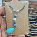 Magnesite and lapis lazuli