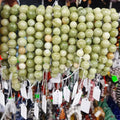 Olive Jade Stretch Bracelet - Medium