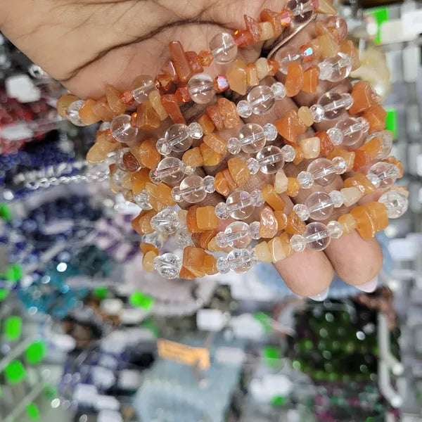 Orange Aventurine Gem Bracelet